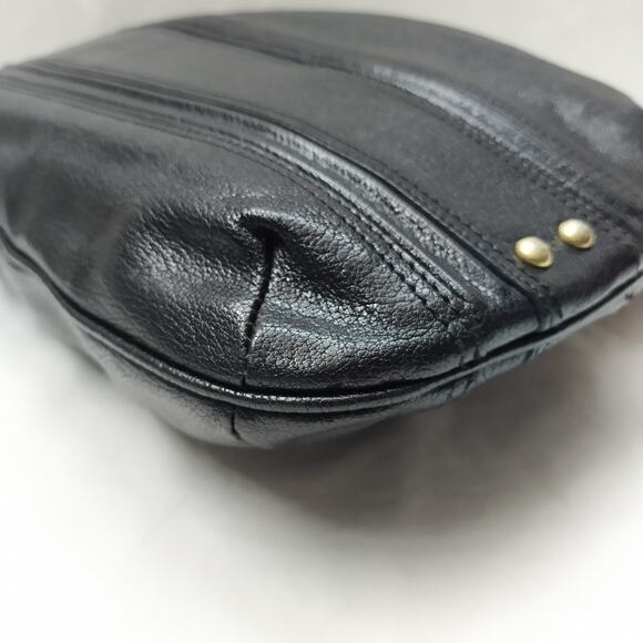 Emporio Armani Black Leather Zipper Closure Hobo Shoulder Bag - Picture 16 of 16